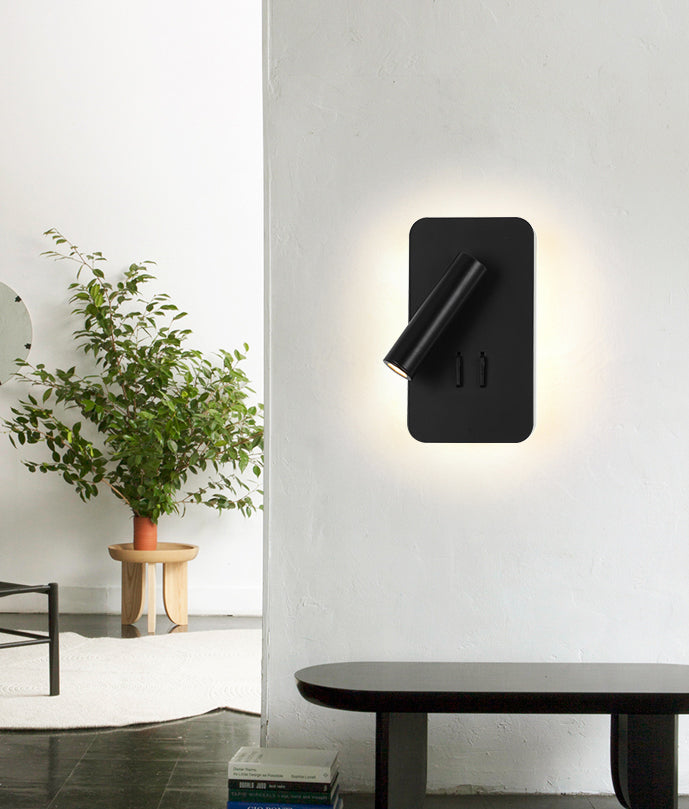 Modern Style Aluminum Wall Mount Lamp Bedroom Bedroom Wall Lighting Fixture with 1 Spotlight