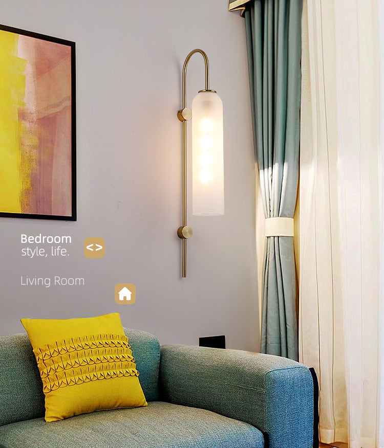 1 luminaire en verre mural lumineux