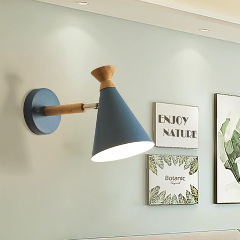 Cone Shaped Wall Mounted Light Nordic Metal Wall Mounted Light Fixture for Bedroom