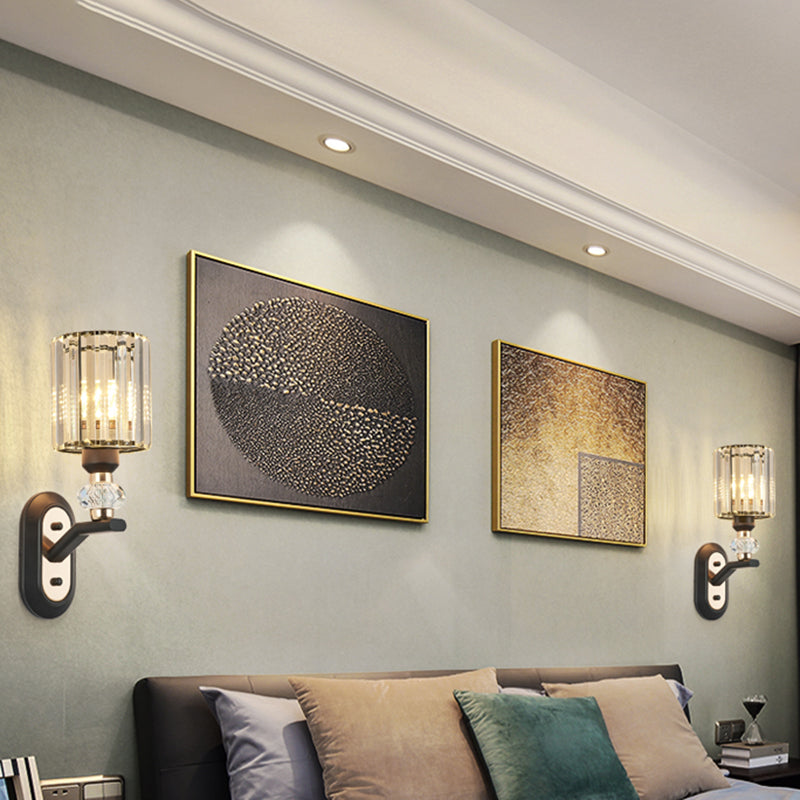 Éclairage mural en verre transparent contemporain