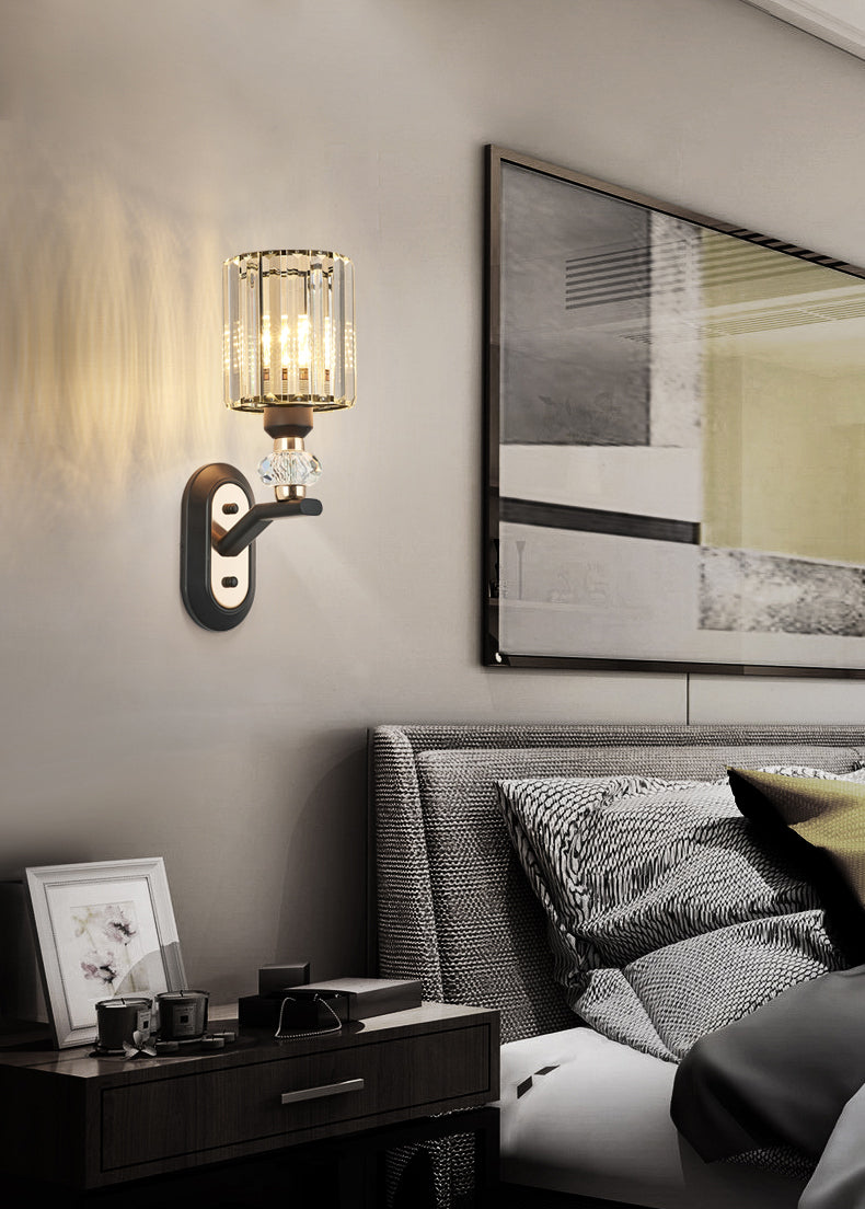 Éclairage mural en verre transparent contemporain