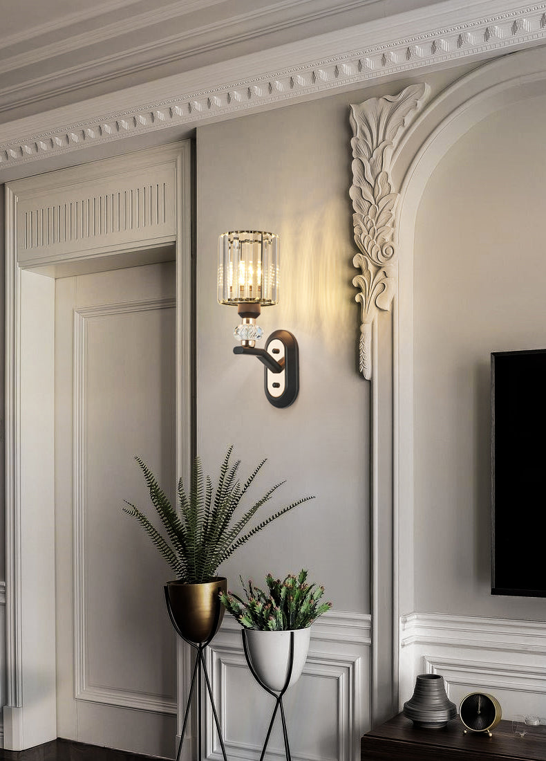 Éclairage mural en verre transparent contemporain