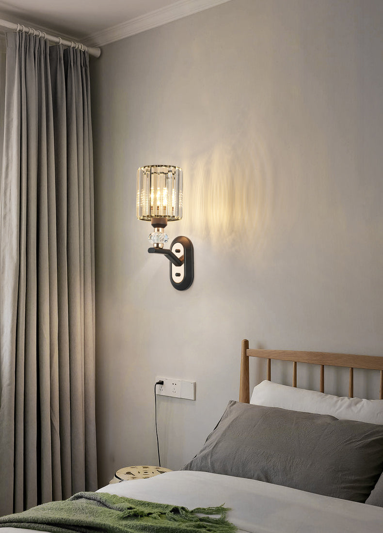 Éclairage mural en verre transparent contemporain