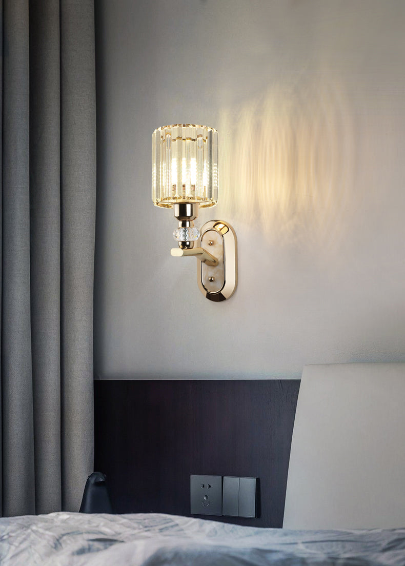 Éclairage mural en verre transparent contemporain