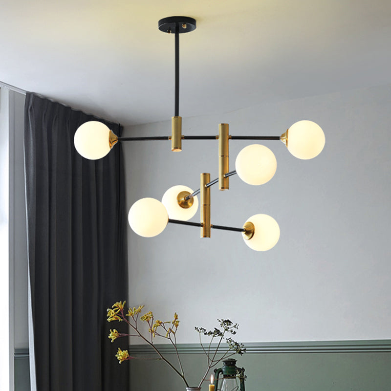 Crema Glass Bubble Lampadier Light Contemporary 6 Bulbs Lampada sospensione soffitto per sala da pranzo