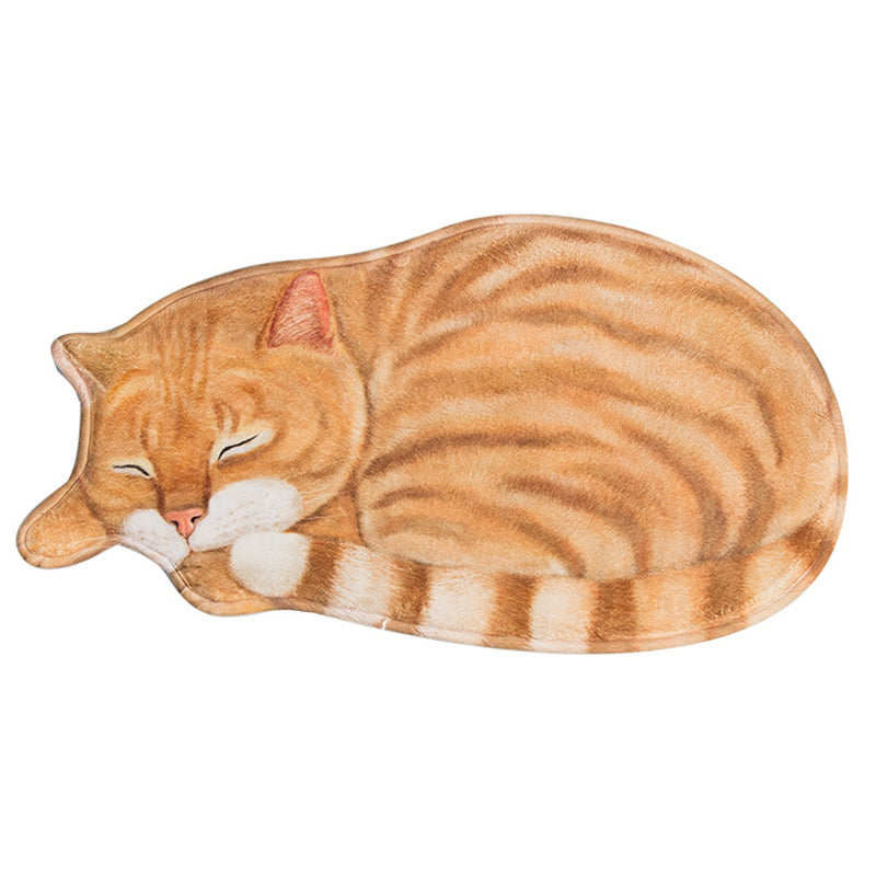 Novelty Color Mixed Cats Print Rug Polyester Comfort Carpet Non-Slip Backing Indoor Rug for Living Room