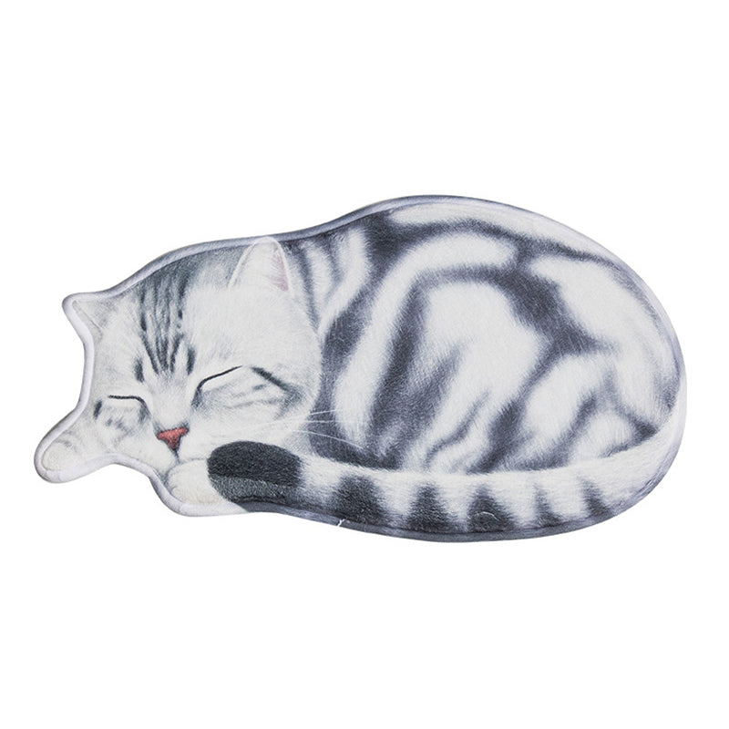 Novelty Color Mixed Cats Print Rug Polyester Comfort Carpet Non-Slip Backing Indoor Rug for Living Room