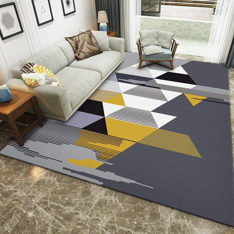 Meerkleurig geometrisch designtapijt Eigentijds decoratief binnentapijt Polyester antislip tapijt voor huisdecoratie