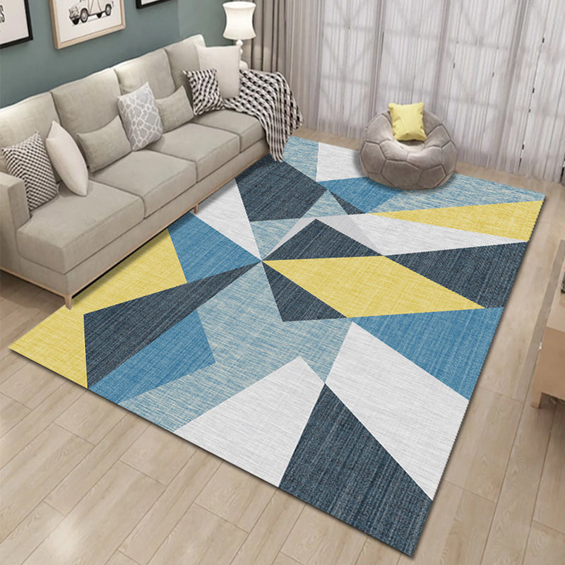 Meerkleurig geometrisch designtapijt Eigentijds decoratief binnentapijt Polyester antislip tapijt voor huisdecoratie