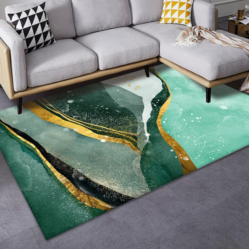 Gorgeous Abstract Pattern Indoor Rug Multicolored Modern Polyester Trendy Friendly Washable Carpet for Living Room