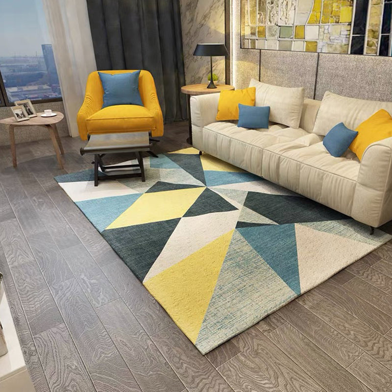 Tapis de conception graphique multicolore tapis de support antidérapant polyester moderne à la mode