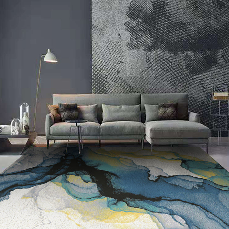 Novelty Abstract Art Indoor Rug Creative Contemporary Area Carpet Polyester Friendly Washable Rug for Home Decoration