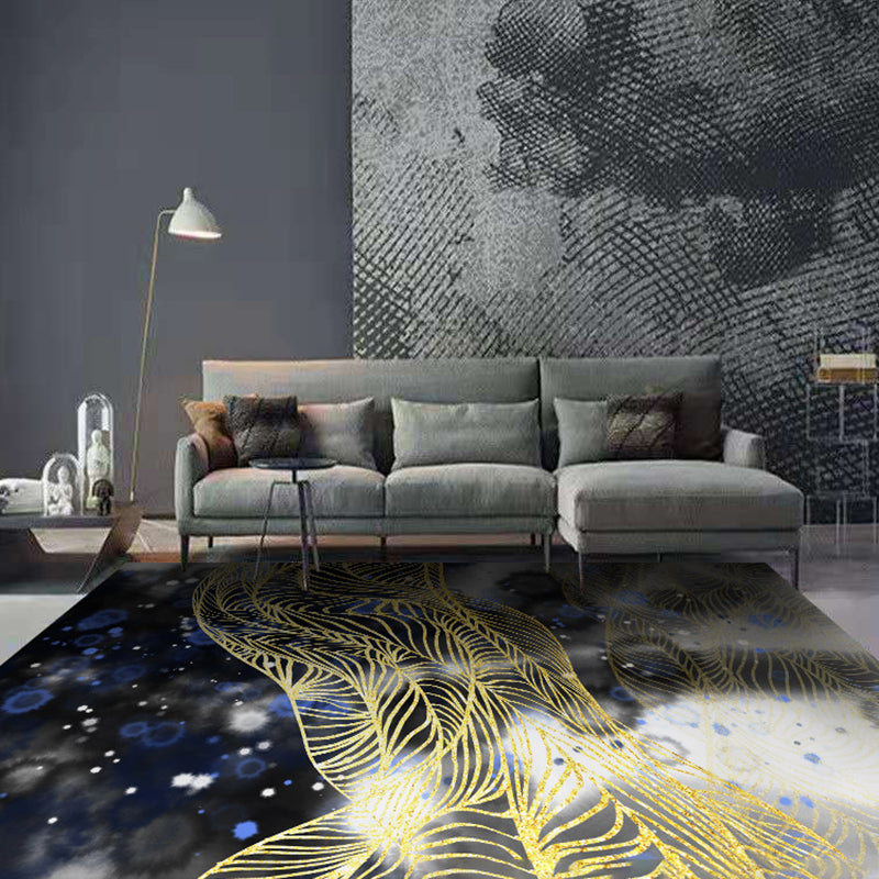 Novelty Abstract Art Indoor Rug Creative Contemporary Area Carpet Polyester Friendly Washable Rug for Home Decoration