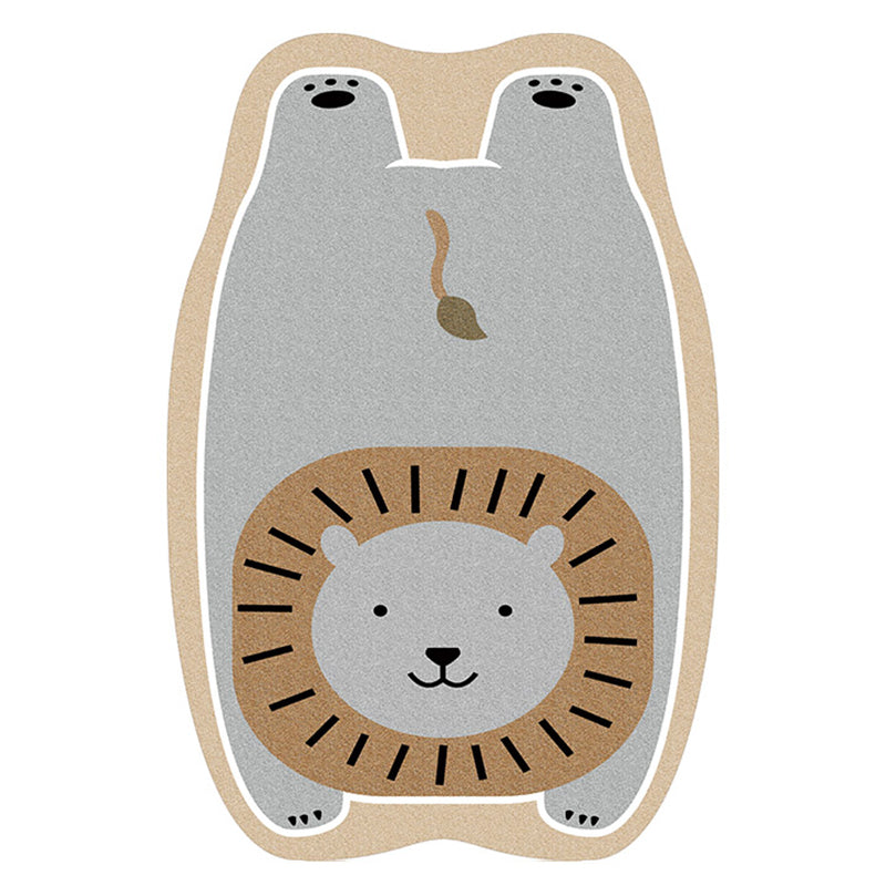 Multicolor Modern Indoor Rug Polyester Animals Print Carpet Easy Care Rug for Home Decoration