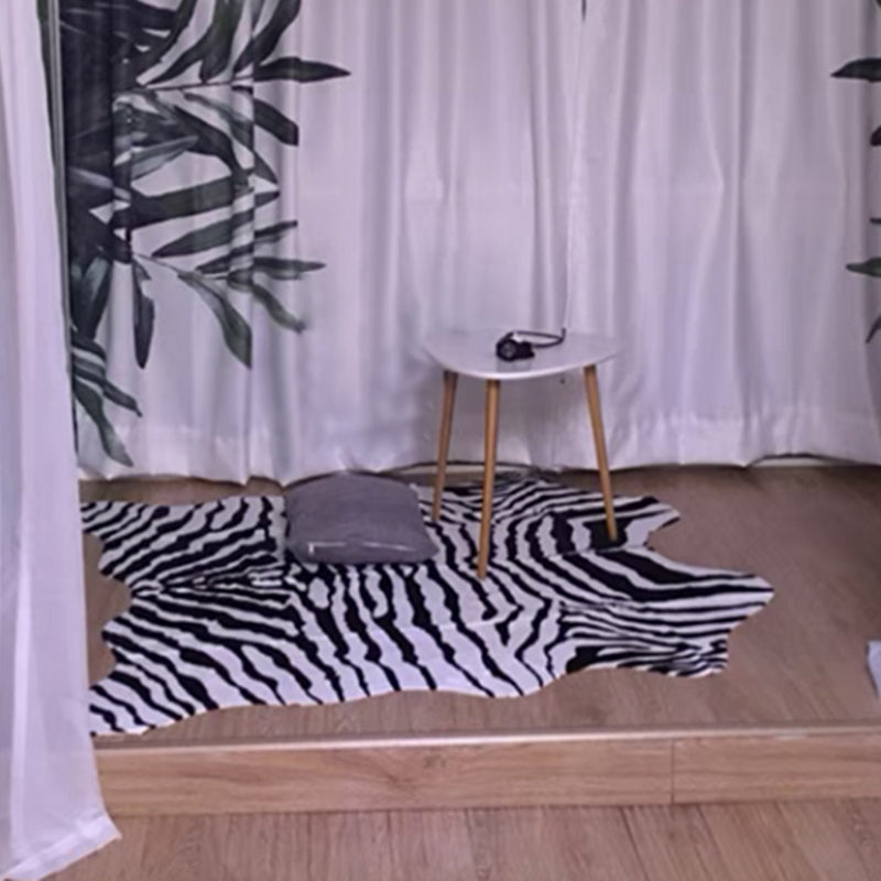 Novelty Color Mixed Animal Fur Print Rug Polyester Eclectic Carpet Easy Care Indoor Rug for Living Room