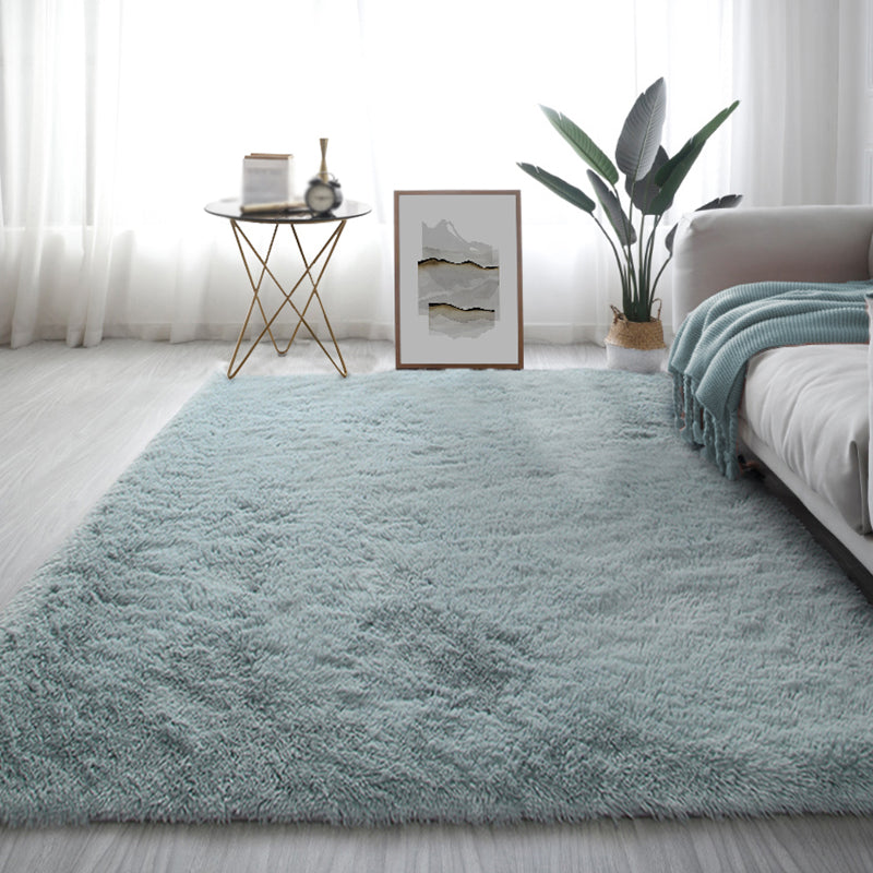 Multicolor Modern Indoor Rug Polyester Solid Carpet Easy Care Rug for Home Decoration