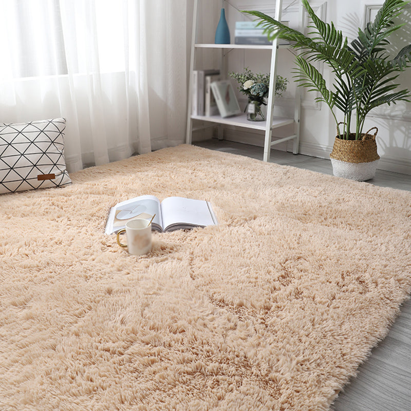 Multicolor Comfort Area Carpet Polyester Solid Indoor Rug Anti-Slip Backing Carpet for Living Room