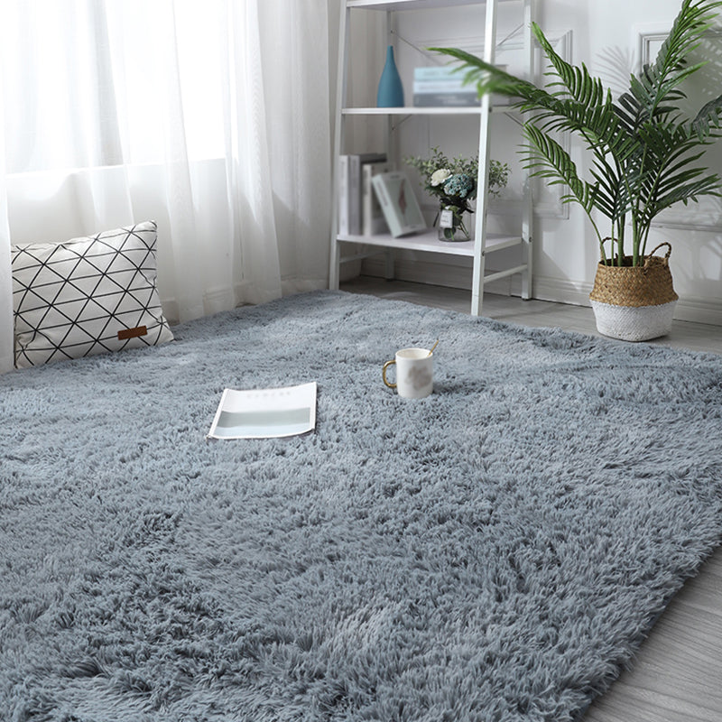 Multicolor Comfort Area Carpet Polyester Solid Indoor Rug Anti-Slip Backing Carpet for Living Room