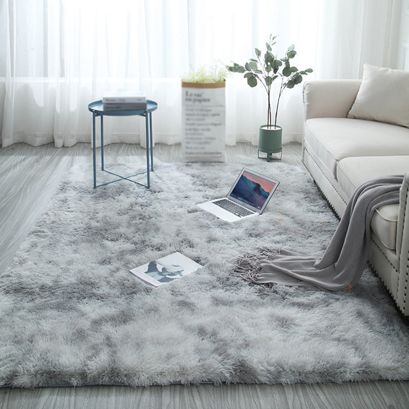 Elegant Multicolor Modern Carpet Polyester Solid Indoor Rug Stain Resistant Rug for Home Decoration