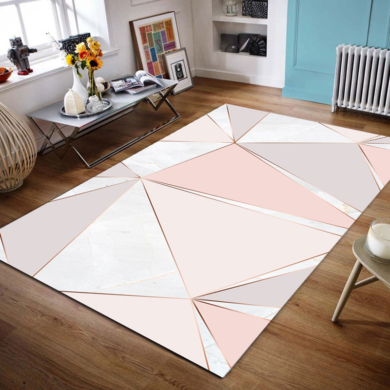 Minimalist Graphic Design Indoor Rug Contemporary Creative Area Rug Polyester Anti-Slip Backing Carpet for Living Room