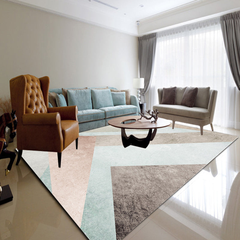Minimalist Graphic Design Indoor Rug Contemporary Creative Area Rug Polyester Anti-Slip Backing Carpet for Living Room