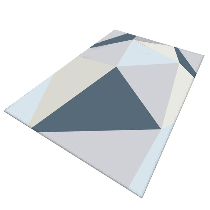 Dekorativer Teppich mit geometrischem Design, mehrfarbig, moderner Polyester-Teppich, rutschfester Teppich für die Heimdekoration