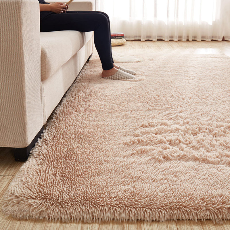Multicolor Comfort Rug Polyester Carpet Solid Indoor Rug Non-Slip Backing for Living Room