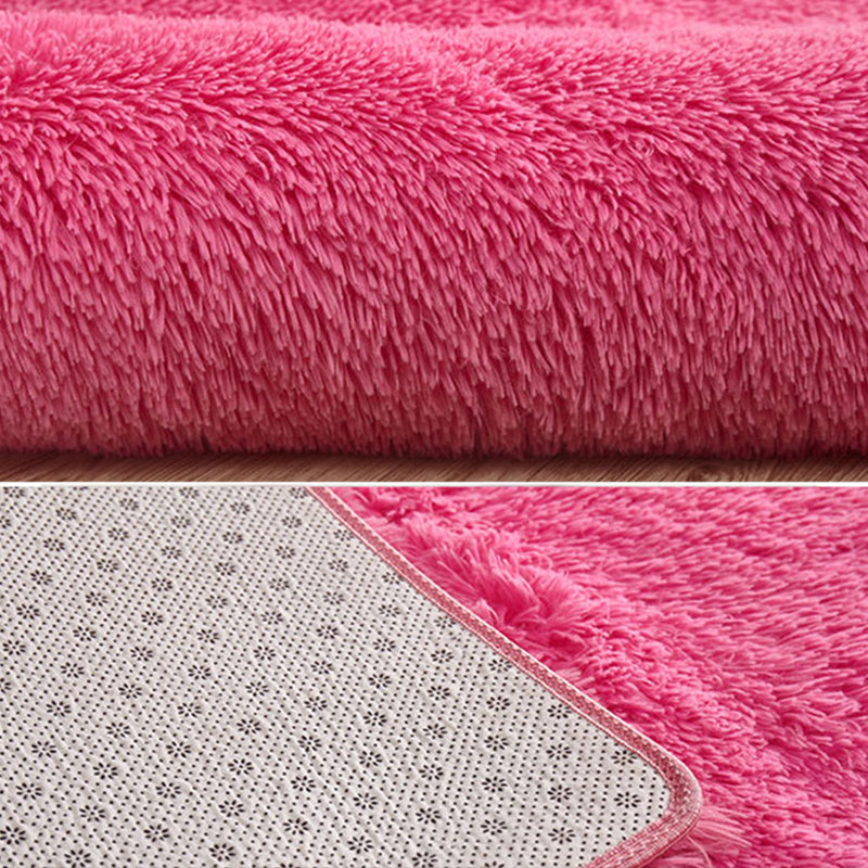 Multicolor Comfort Rug Polyester Carpet Solid Indoor Rug Non-Slip Backing for Living Room