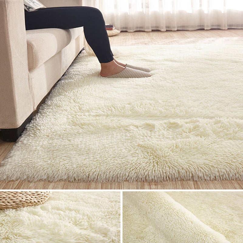 Multicolor Comfort Rug Polyester Carpet Solid Indoor Rug Non-Slip Backing for Living Room