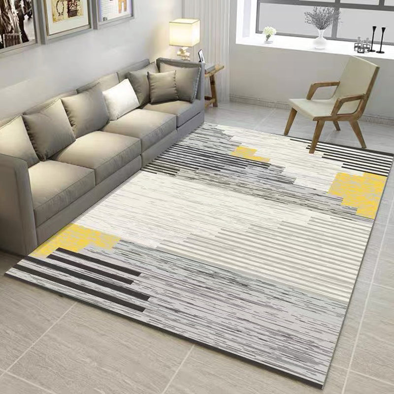 Funky Contemporary Area Rug Creative Graphic Pattern Area Carpet Polyester Stain Resistant Indoor Carpet for Home Decor