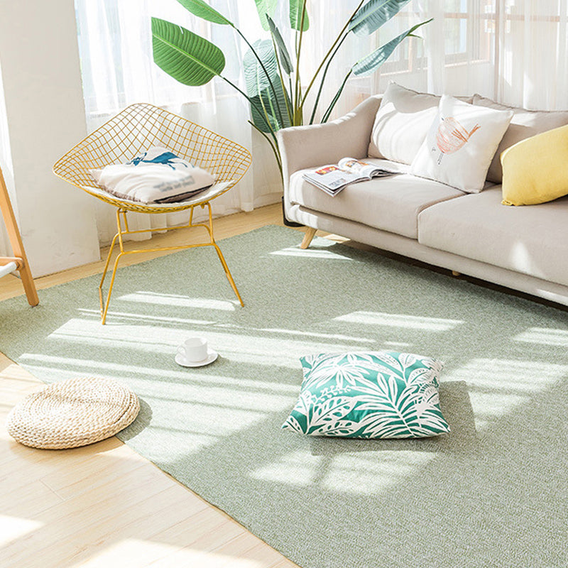 Multicolor Modern Indoor Rug Cottonr Solid Carpet Easy Care Rug for Living Room