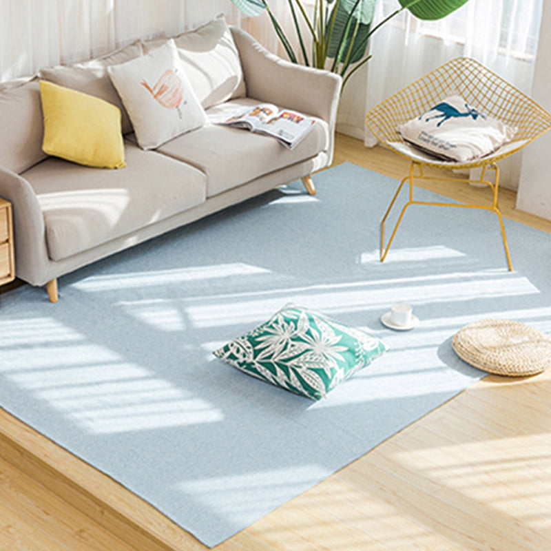 Multicolor Modern Indoor Rug Cottonr Solid Carpet Easy Care Rug for Living Room