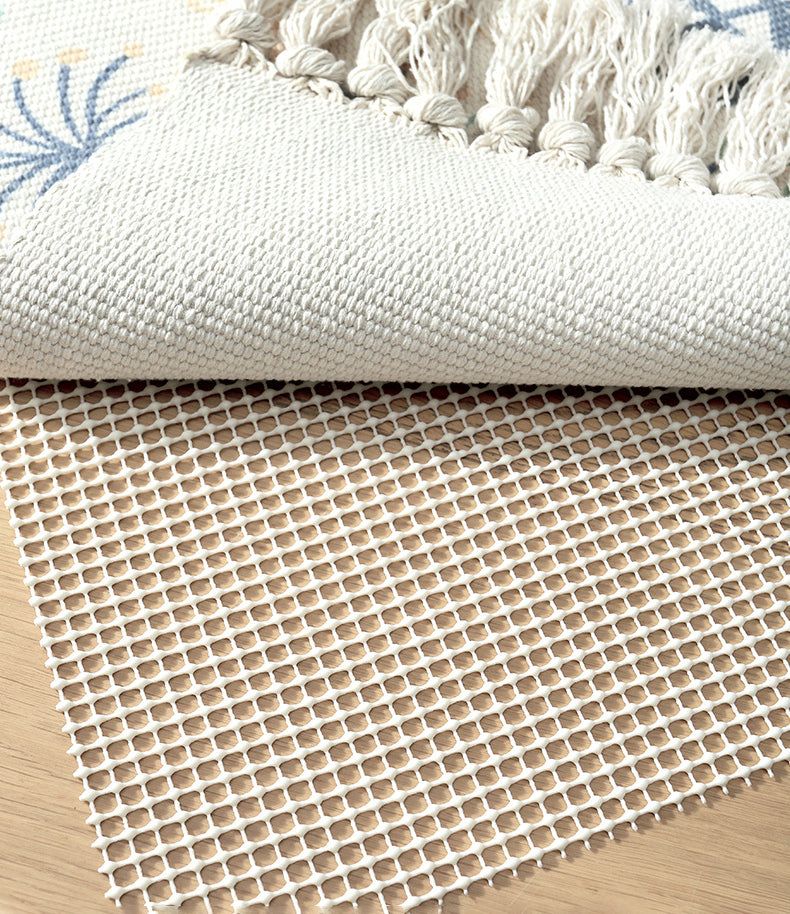 Heller, moderner Innenteppich aus Baumwolle mit geometrischem Druck, pflegeleichter Teppich für die Heimdekoration