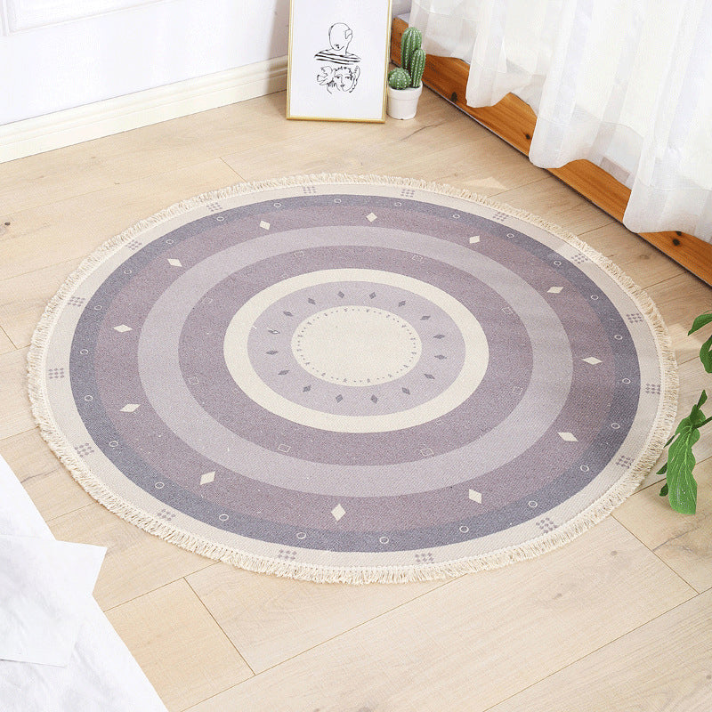 Tapis d'intérieur en coton à imprimé Floral marocain, couleur claire, simplicité, facile d'entretien, pour salon