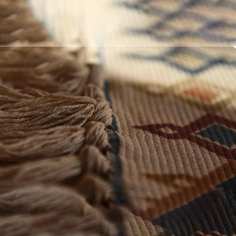 Multicolor Modern Indoor Rug Cotton Ethnic Print Carpet Washable Rug for Home Decoration