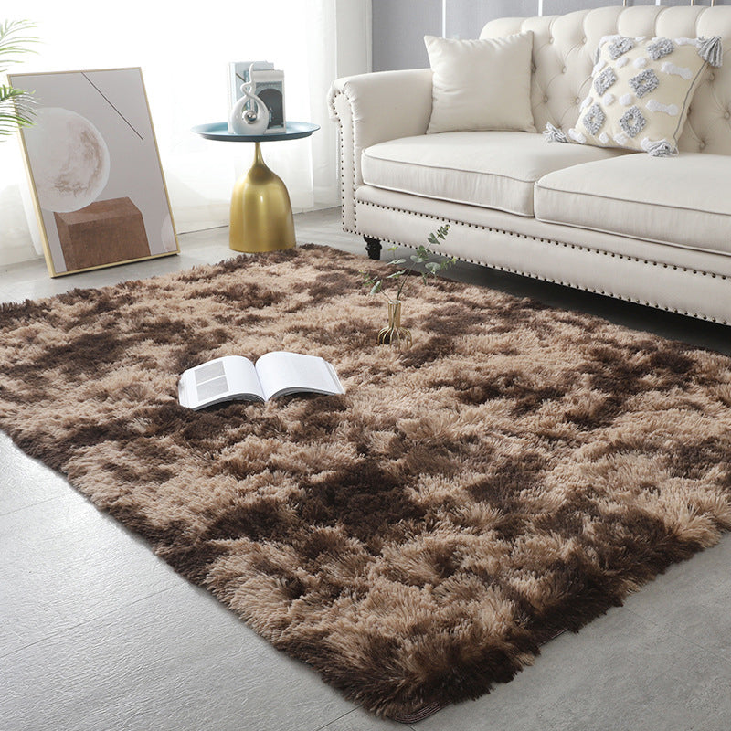 Elegant Color Mixed Comfort Carpet Polyester Tie-Dye Effect Indoor Rug Stain Resistant Rug for Home Decor