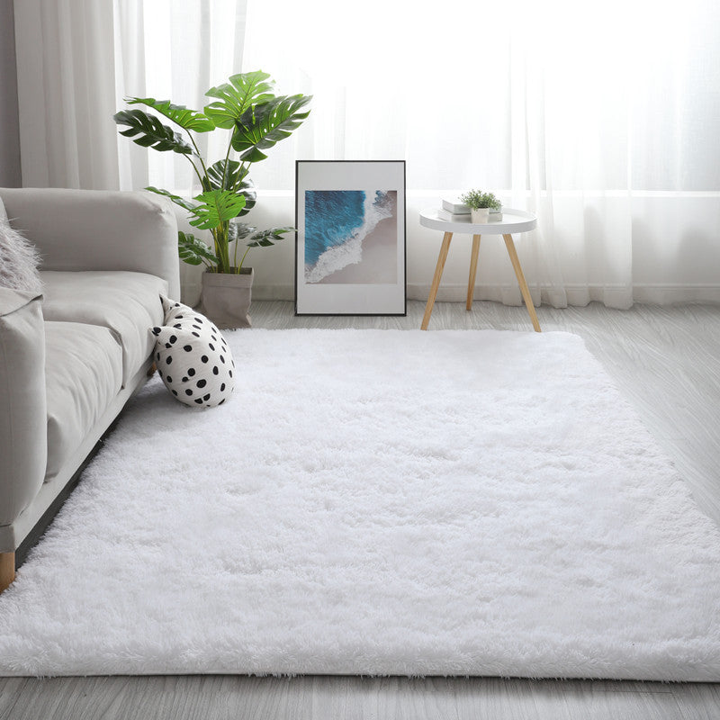 Multicolor Modern Area Carpet Polyester Solid Indoor Rug Non-Slip Backing Carpet for Living Room