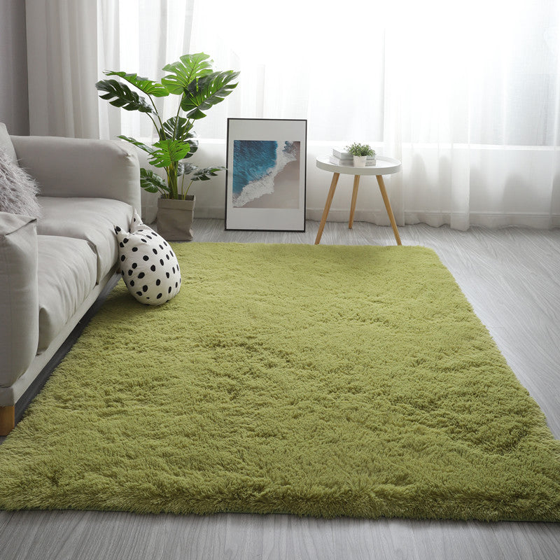 Multicolor Modern Area Carpet Polyester Solid Indoor Rug Non-Slip Backing Carpet for Living Room
