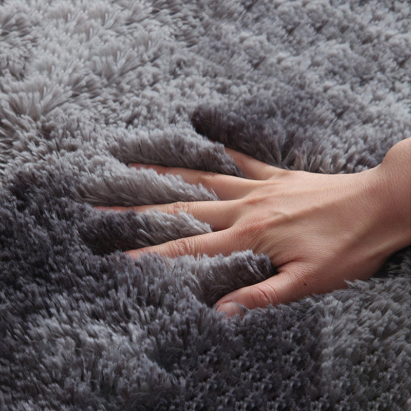 Multicolor Modern Area Carpet Polyester Solid Indoor Rug Non-Slip Backing Carpet for Living Room