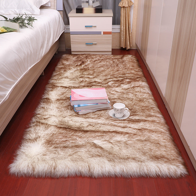 Multicolor Minimalist Area Rug Polypropylene Solid Rug Non-Slip Backing Indoor Rug for Living Room