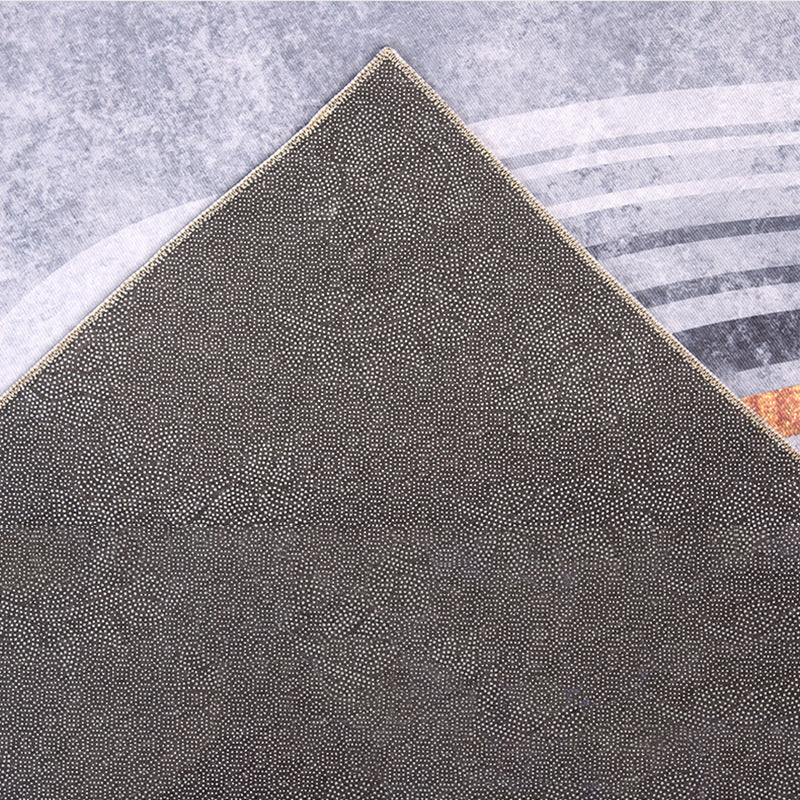 Creative Asymmetric Pattern Indoor Rug Modern Trendy Polyester Rug Easy Care Non-Slip Backing Area Carpet for Living Room