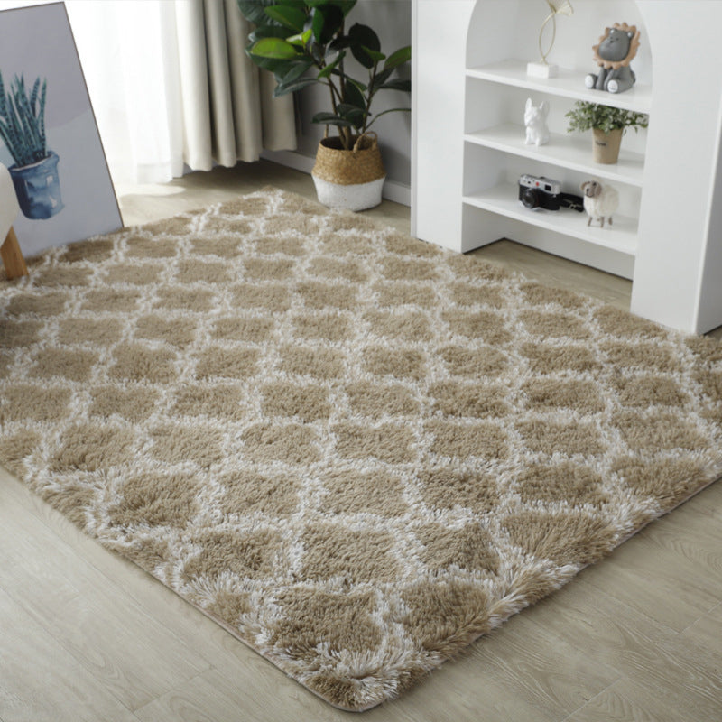 Multicolor Modern Indoor Rug Polyester Shape Printing Carpet Anti-Slip Backing Rug for Home Decoration