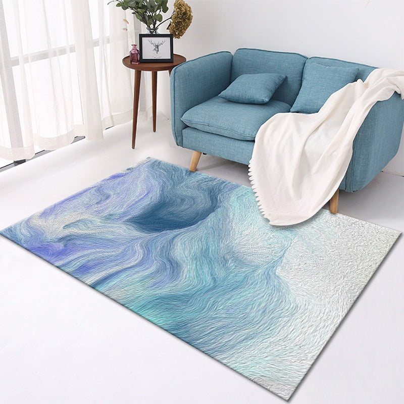 Veelkleurige artistieke binnendoorlopig truc trendy aquarel geprinte gebied tapijt polyester vriendelijk wasbaar tapijt voor woningdecoratie