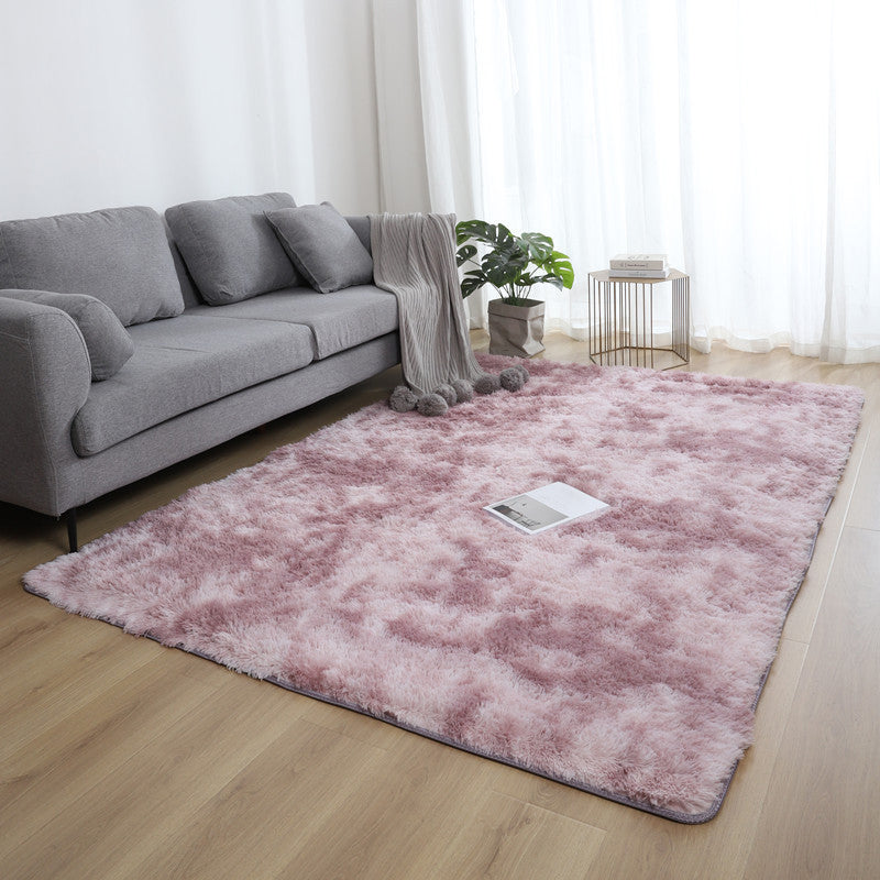 Multicolor Modern Area Carpet Polyester Tie-Dye Effect Indoor Rug Easy Care Carpet for Home Decor