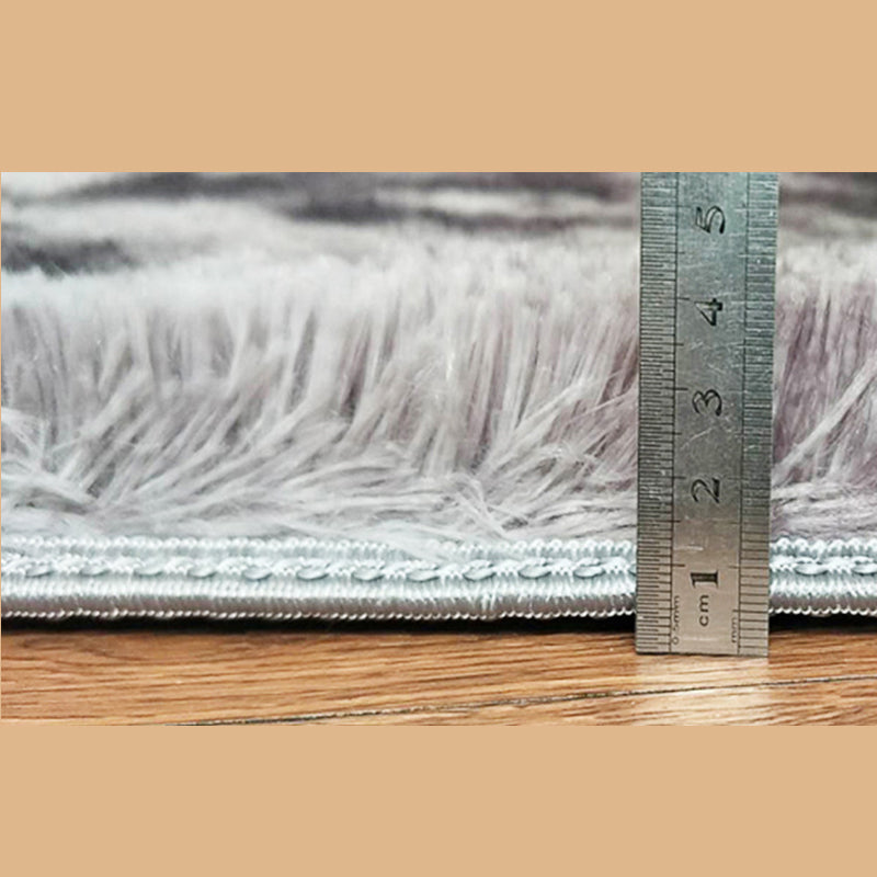 Round White Tone Modern Area Rug Polyester Shape Printing Rug Anti-Slip Backing Indoor Rug for Home Decor