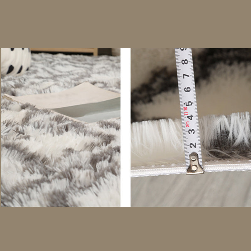 White Tone Home Decoration Carpet Comfort Stripe Printed Area Rug Polyester with Non-Slip Backing Rug