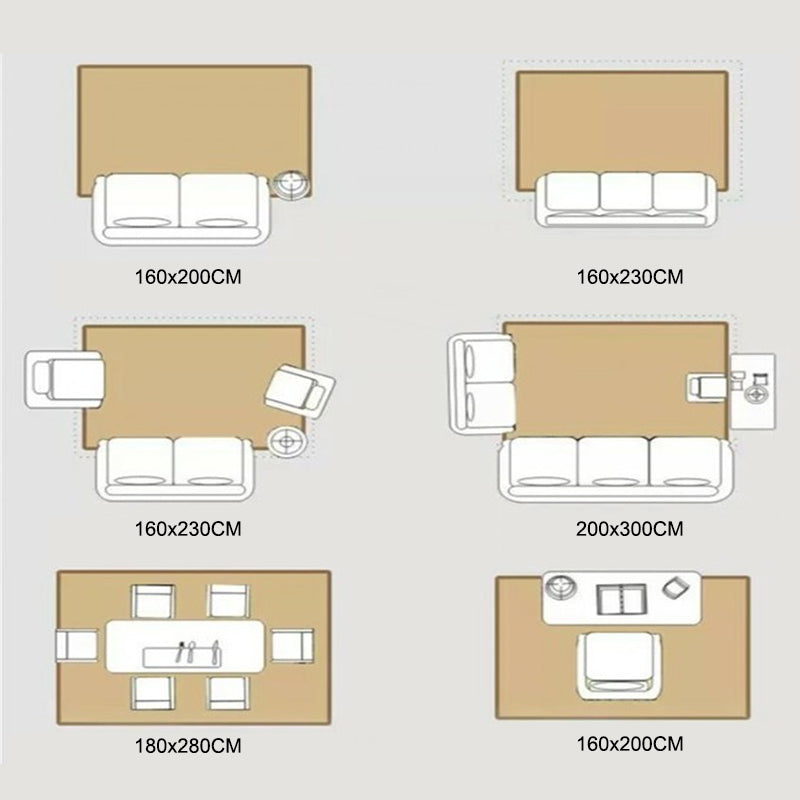 Minimalist Geometry Pattern Rug Trendy Contemporary Polyester Carpet Rectangle Non-Slip Backing Rug for Living Room