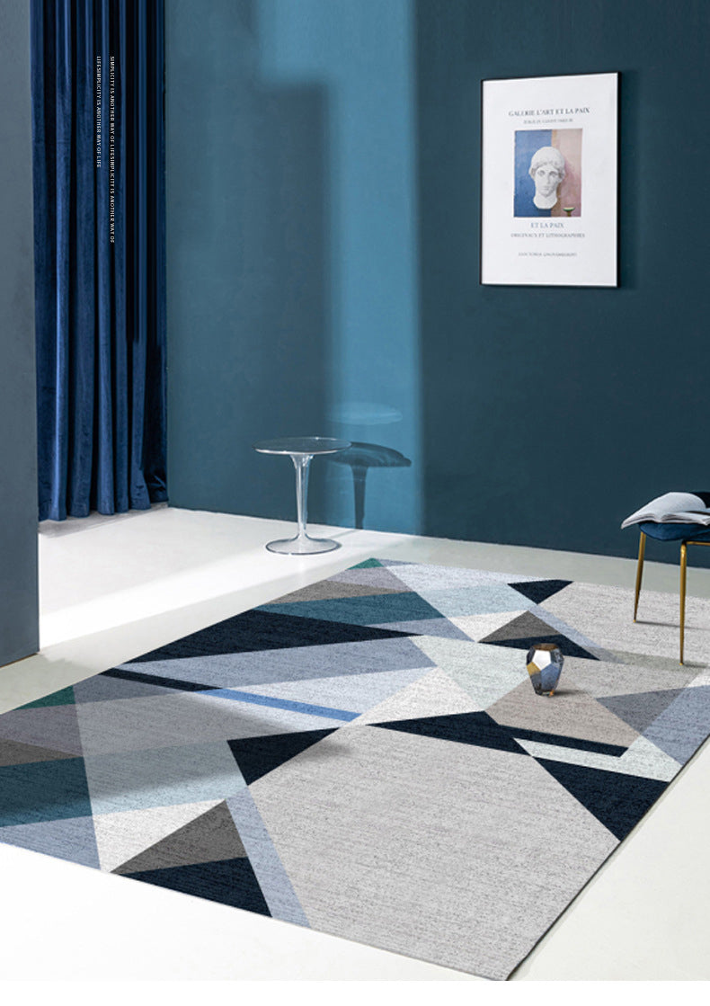 Creative Multi-Color Trendy Rug Contemporary Graphic Design Carpet Polyester Friendly Washable Rug for Living Room