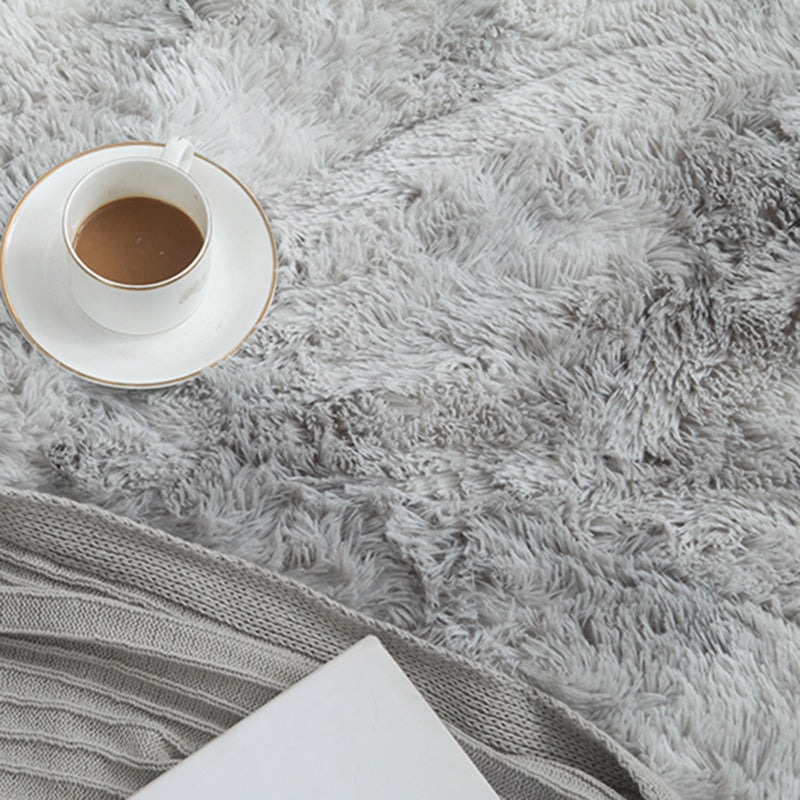 Simple Multicolor Modern Rug Polyester Tie-Dye Effect Area Rug Non-Slip Backing Carpet for Living Room