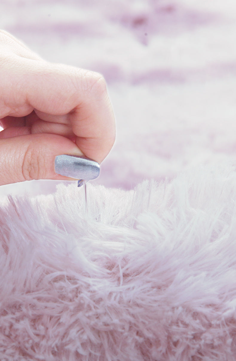 Simple Multicolor Modern Rug Polyester Tie-Dye Effect Area Rug Non-Slip Backing Carpet for Living Room